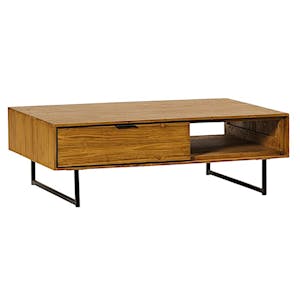 Table basse avec rangement en bois de teck recyclé DEPOK